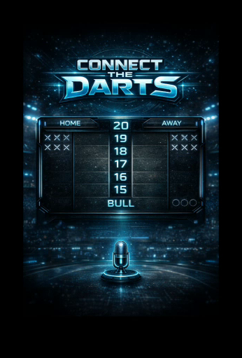 Connect the Darts brand and scoreboard artwork